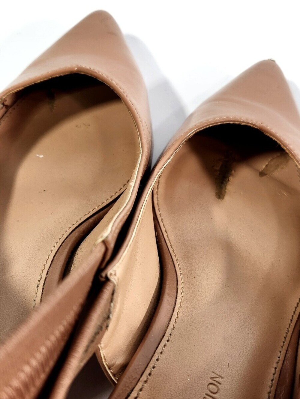 BCBGeneration Women's Brown Pointed Toe Slingback Heels - Picture 4 of 5
